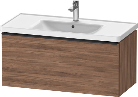 Тумба подвесная под раковину DURAVIT D-Neo DE425607979 984 мм х 452 мм, с одним выдвижным ящиком, орех натуральный