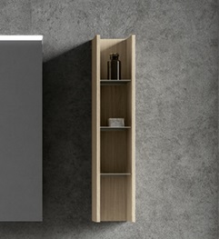 Полка открытая для ванной комнаты BMT GALAXY 907 537 BHB 02 292   150х729х170 мм, цвет Platano/Metallic Titanium