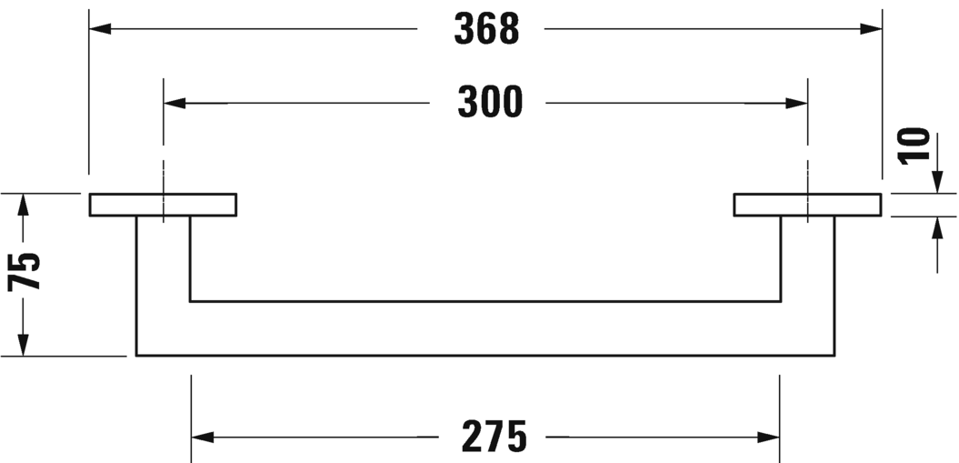 Поручень Duravit Karree 0099631000  хром