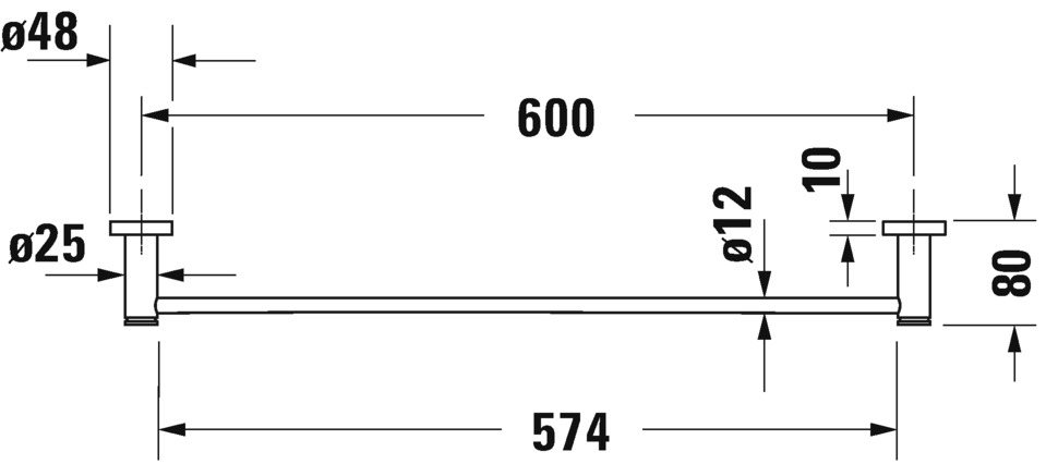 Держатель для полотенца Duravit D-Code 0099241000  хром