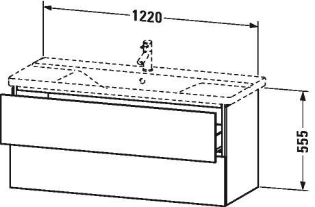 Тумба подвесная под раковину Duravit L-Cube LC625302222 белый глянцевый
