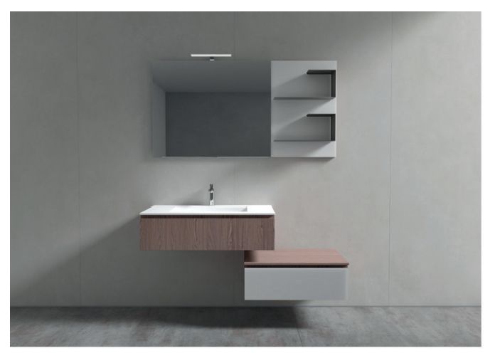 Зеркало прямоугольное с LED подсветкой BMT GALAXY 801404090010/801999000030  900х729х30 мм