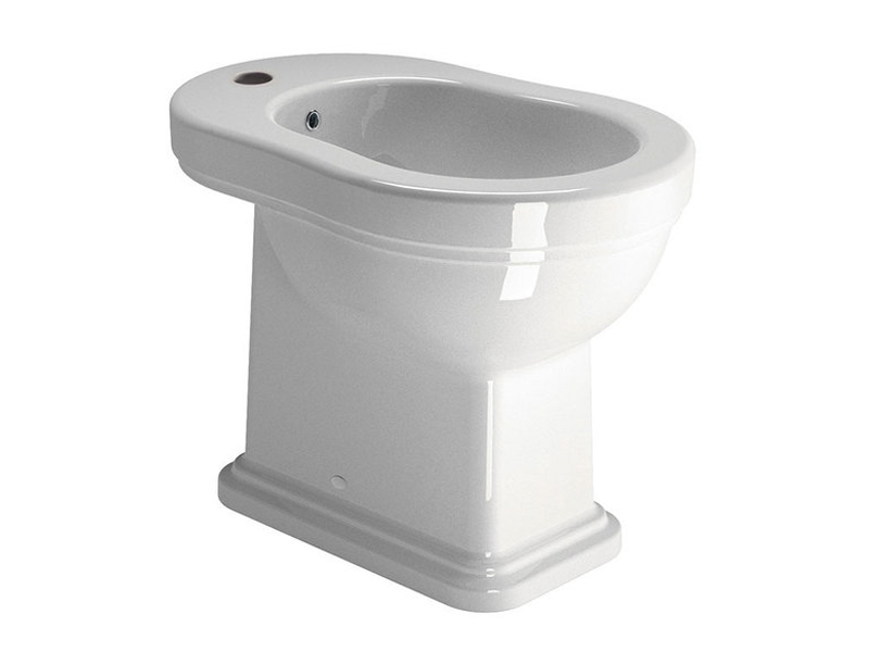Биде напольное GSI CLASSIC 8762111 540 мм х 370 мм, с отверстием под смеситель, для крепежа FVB, белый глянцевый