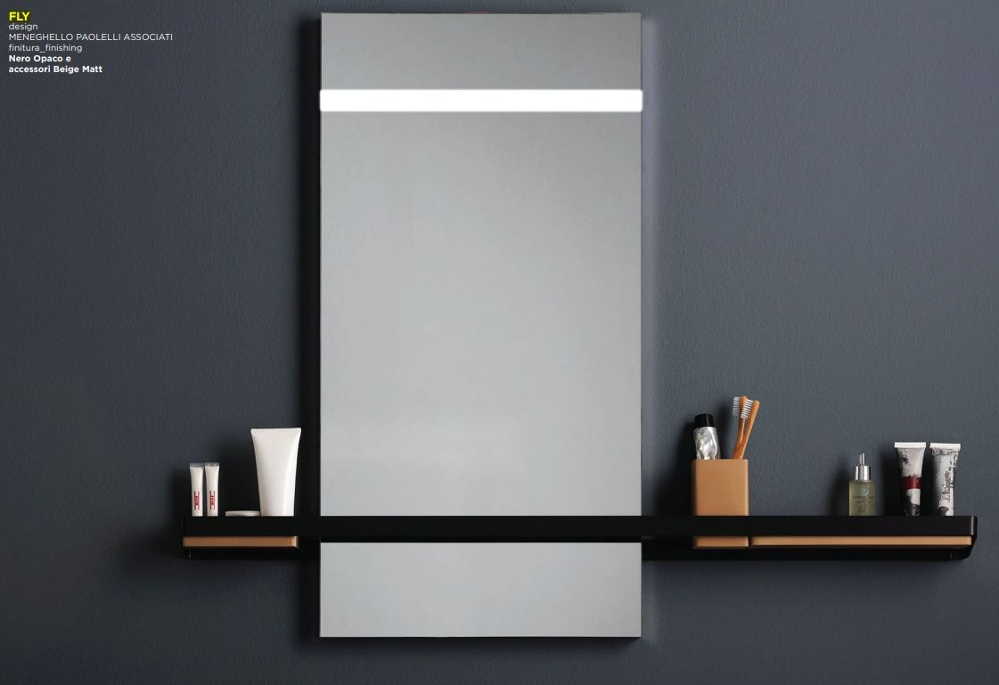 Полочка/контейнер для аксессуаров BERTOCCI FLY 149 1556 0000 280 мм, чёрная матовая