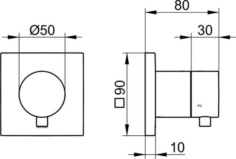 Переключатель на 3 потребителя Keuco IXMO 59548 011002 хром