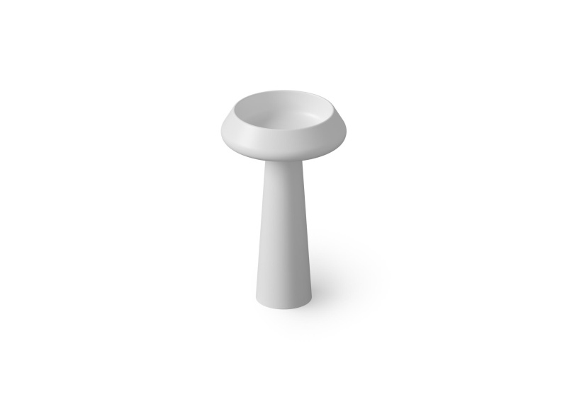 Раковина напольная из композита DEA DESIGN Pedestal Basin DD2046 545 18 545 мм х 545 мм х 900 мм, с донным клапаном, цвет Белый