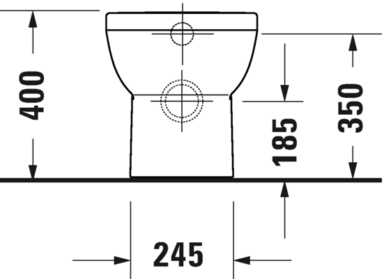 Унитаз напольный Duravit DuraStyle Basic 2184090000 с вертикальным смывом, без сидения, безободковый, белый (изделие снято с производства) 