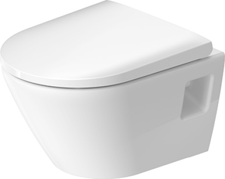 Унитаз подвесной Duravit D-Neo Rimless 2587090000 370 мм х 480 мм, с вертикальным смывом, без смывного края, белый