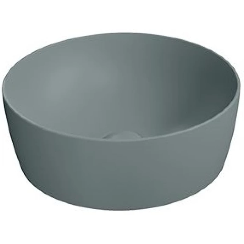 Раковина-чаша накладная круглая GSI NUBES 903904 400 мм х 400 мм, без отверстия под смеситель, без перелива, цвет Agave Matte