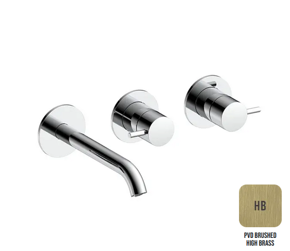 Внешняя часть смесителя из стены  для раковины ALMAR WASH BASIN E210057.HB излив 170 мм - 195 мм, цвет High Brass