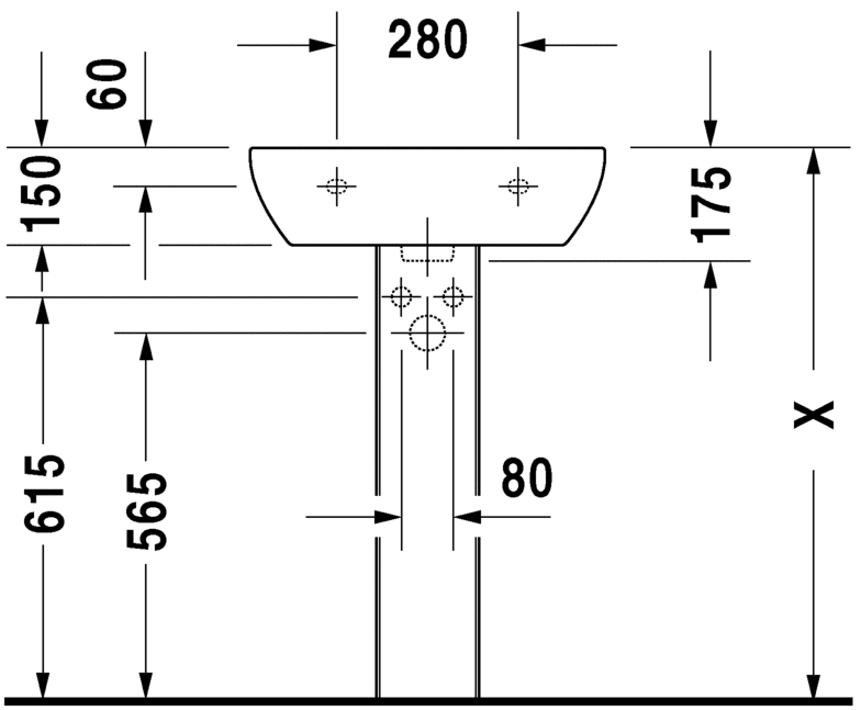 Раковина подвесная Duravit d-code 23105500002 55х43см