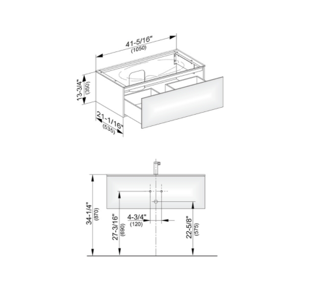 Тумба подвесная под раковину KEUCO EDITION 11 31351 140100 с одним выдвижным фронтом, с внутренней светодиодной подсветкой, корпус матовый лак/фасад глянцевое стекло, трюфель