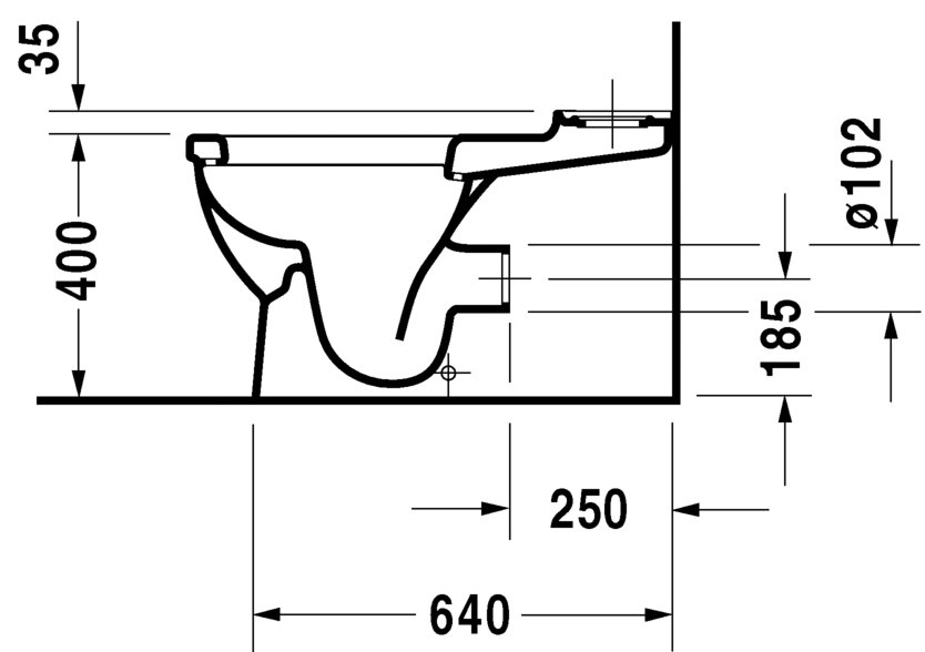 Напольный комбинированный унитаз Duravit Starck 3 Big Toilet 2104090000 белый