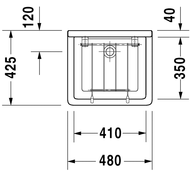 Раковина подвесная Duravit Strack 3 0313480000 48х42 см