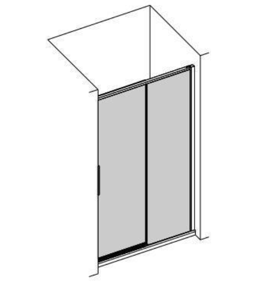 АКЦИЯ Дверь раздвижная в нишу Provex Toga 0120 TN 05 GL 1200 мм х 2000 мм, блестящий алюминий/стекло прозрачное