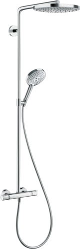 Душевой комплект Hansgrohe Raindance Select S 240 2jet 27129400 Showerpipe с термостатом белый/хром