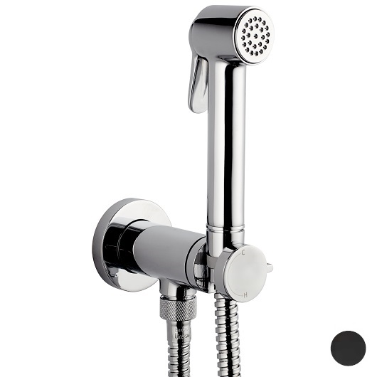 Гигиенический душ со смесителем Bossini Paloma E37007 Черный матовый (комплект)