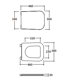 Сиденье для унитаза GLOBO STONE ST020BI 460 мм х 360 мм, съёмное, с Soft-Close, белое глянцевое