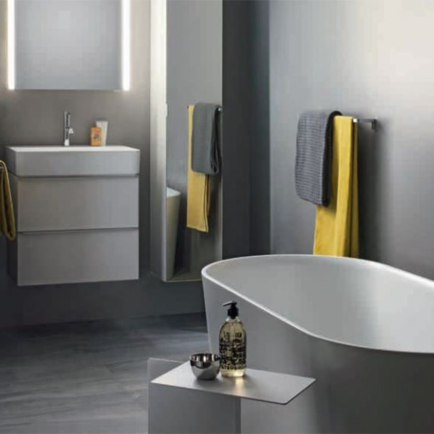 Тумба подвесная  Laufen  Space  4.1020.2.160.100.1  93,5 см,  под раковину Val  8.1028.7, 2 ящика, цвет белый матовый, ручки светлый алюминий