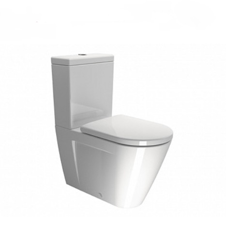Бачок с крышкой для напольного унитаза моноблок GSI PURA/NORM 8681BS11 360 мм х 170 мм, со смывным механизм, цвет Белый глянцевый