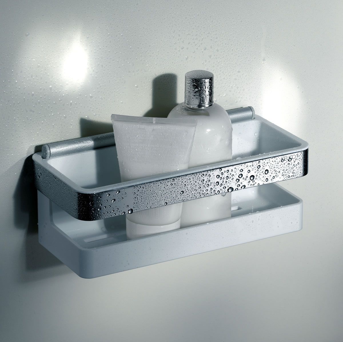 Полка для ванной Keuco Collection Moll 12758 010000 хром, белый