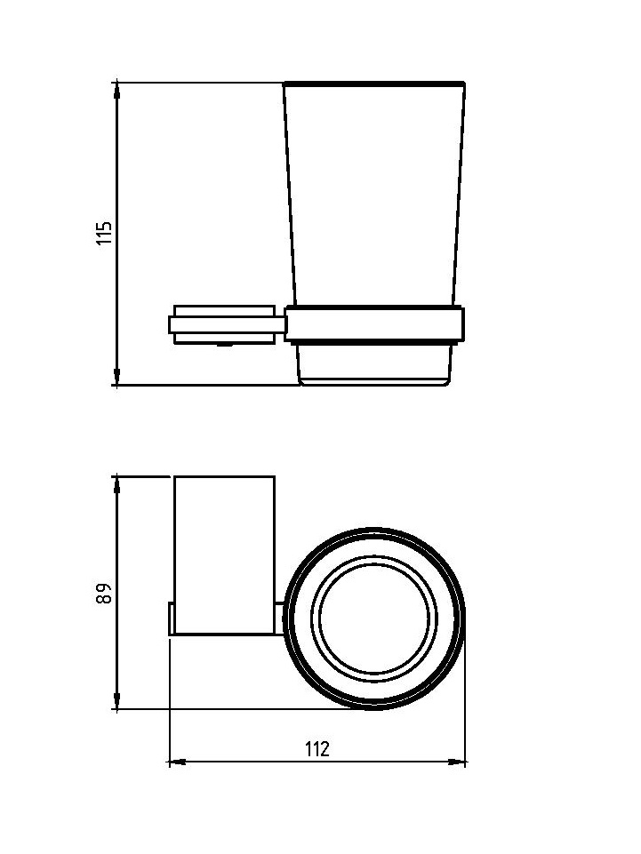 РАСПРОДАЖА Держатель стакана Novaservis Metalia 9 0906.0 хром