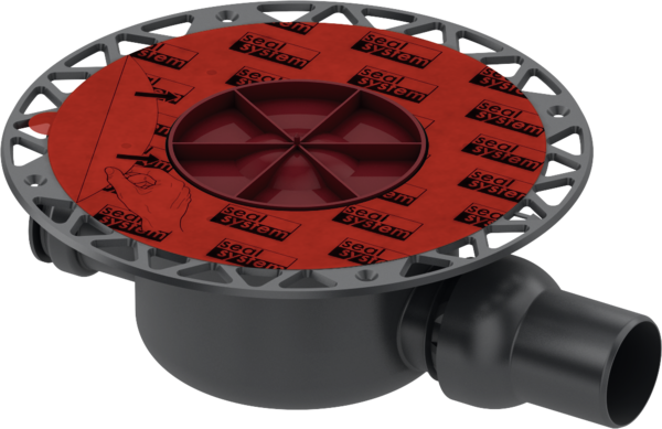 Сифон TeCedrainpoint S 3601500 с универсальным фланцем Seal System, DN 50, красный/чёрный