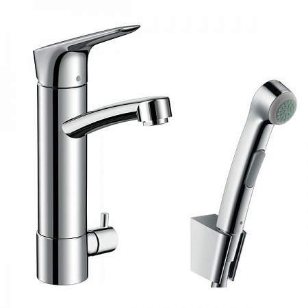 Смеситель для раковины Hansgrohe Logis 31515000 с гигиеническим душем хром