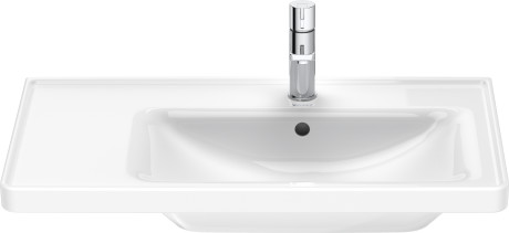 Раковина встраиваемая ассиметричная Duravit D-Neo 2370800000 800 мм х 480 мм, с переливом, с отверстием под смеситель, белая