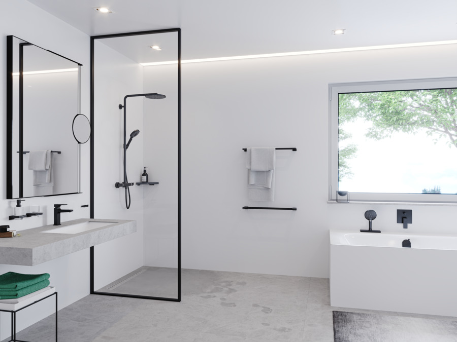 Угловая корзинка HANSGROHE AddStoris 41741670 Чёрный матовый