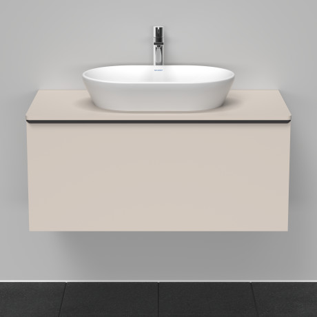 Тумба подвесная под раковину DURAVIT D-Neo DE494809191 1000 мм х 550 мм, с 1 выдвижным ящиком и консолью, серо-коричневый матовый