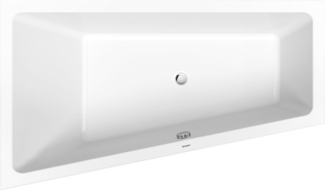Ванна встраиваемая акриловая трапециевидная DURAVIT Duravit No.1 700508000000000 1000 мм х 1700 мм х 480 мм, с наклонной спинкой слева, белая глянцевая