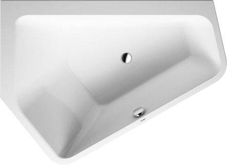 Акриловая ванна Duravit Paiova 5 700394000000000 1770 х 1300 c двумя разными наклонами для спины, с бесшовной акриловой панелью и рамой, угловая, белая