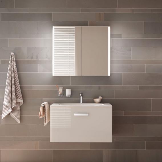 Зеркальный шкаф с подсветкой KEUCO Royal Match 12811 171301 для встраиваемого монтажа, серебристый анодированный