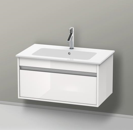 Тумба подвесная под раковину Duravit Ketho KT641902222 с выдвижным ящиком, белая глянцевая