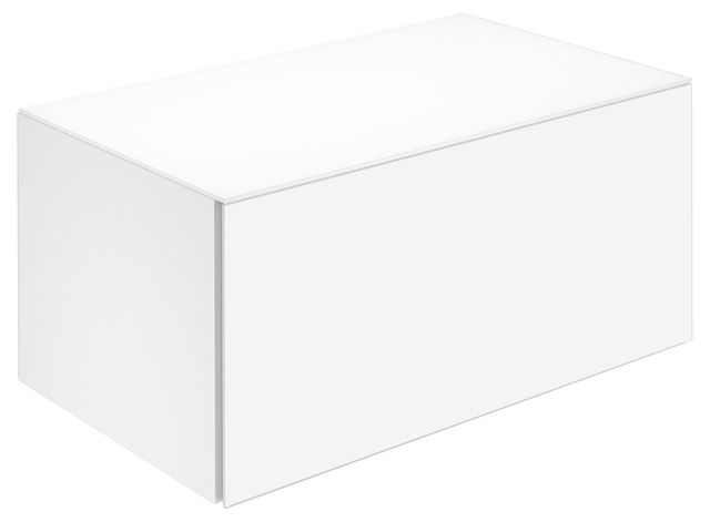 Боковая тумба Keuco Plan 32926 300000 корпус ламинированный матовый белый, фасад стекло белый глянцевый