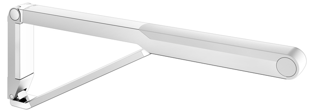 Складной поручень для установки справа и слева KEUCO AXESS 35003 170751 700 мм, цвет Алюминий серебристый анодированный/Белый