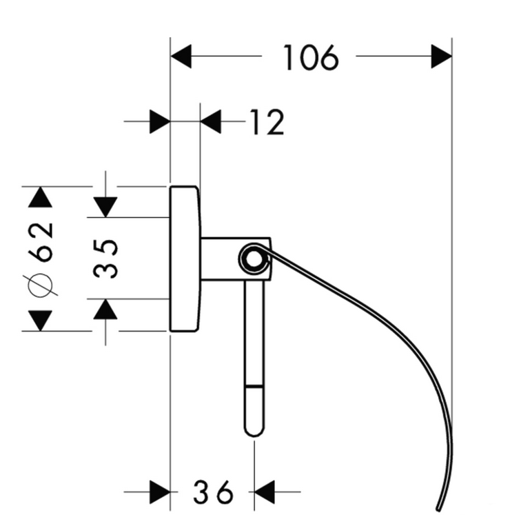 Держатель для туалетной бумаги с крышкой HANSGROHE LOGIS 40523000 цвет Хром