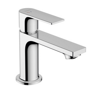 Смеситель однорычажный для раковины HANSGROHE REBRIS E 72554000 80 мм, с CoolStart, без донного клапана, хром