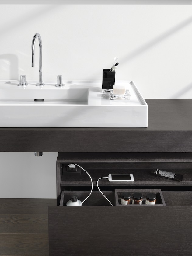Тумба подвесная под раковину Laufen Boutique 4.0905.0.150.251.1 120 см, 1 ящик без отверстия, тёмный дуб