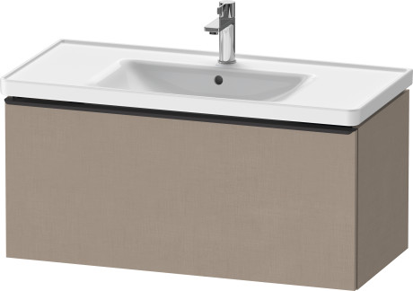 Тумба подвесная под раковину DURAVIT D-Neo DE425607575 984 мм х 452 мм, с одним выдвижным ящиком, лён