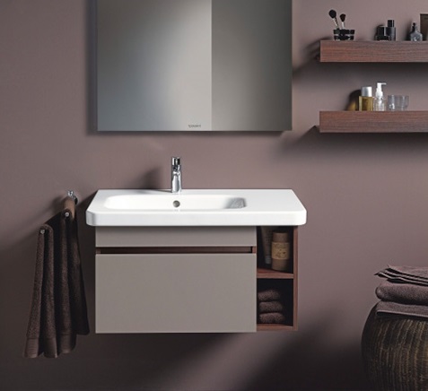 Раковина подвесная ассиметричная Duravit DuraStyle 2325100030 с тремя отверстиями под смеситель слева, белая 