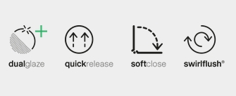 Унитаз подвесной GSI PURA 8802FR209 460 мм х 350 мм, Swirlflush, с крепежом, цвет Белый матовый