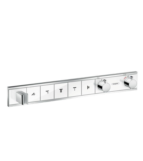 Смеситель для душа с термостатом Hansgrohe RainSelect 15358400 белый, хром