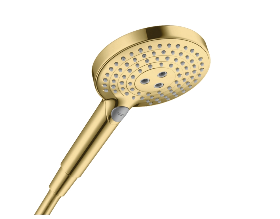 Ручной душ HANSGROHE Raindance Select S 26531990 120 3jet, с EcoSmart, цвет Полированное золото