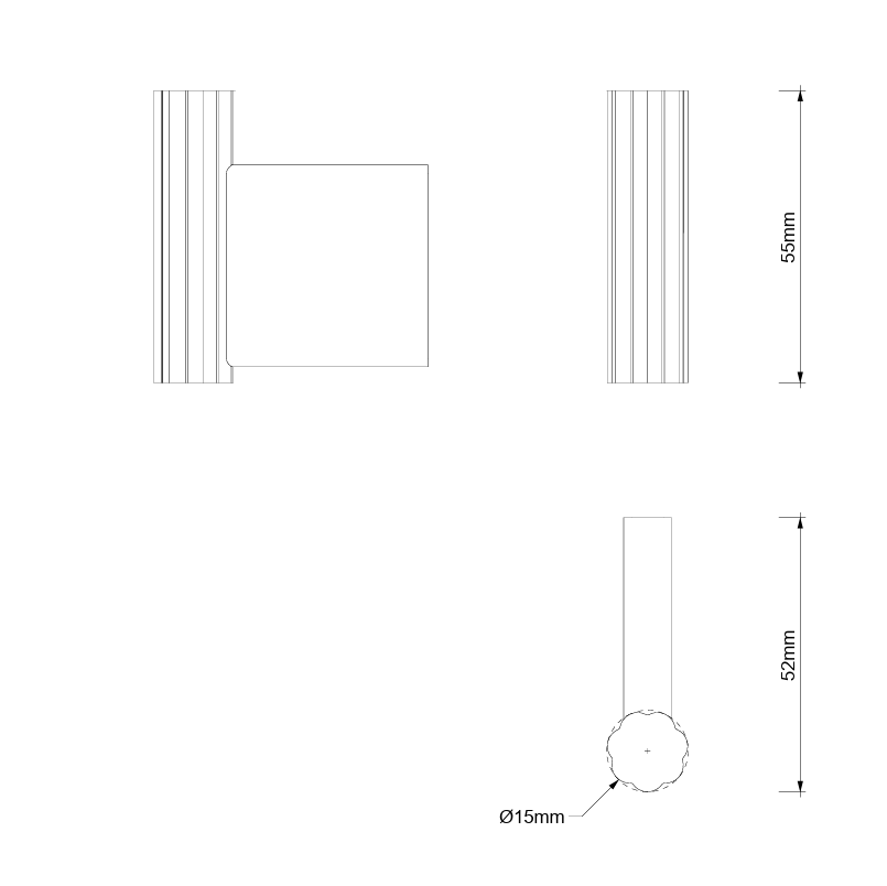 Крючок одинарный для халата/полотенец  DECOR WALTHER  OF.LINE HAK   0670120    алюминий фактурный, цвет Champagner