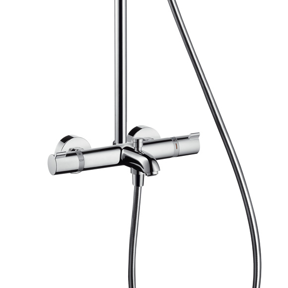 Душевой комплект Hansgrohe Raindance Select S 240 Showerpipe 27117000 с термостатом для ванны хром