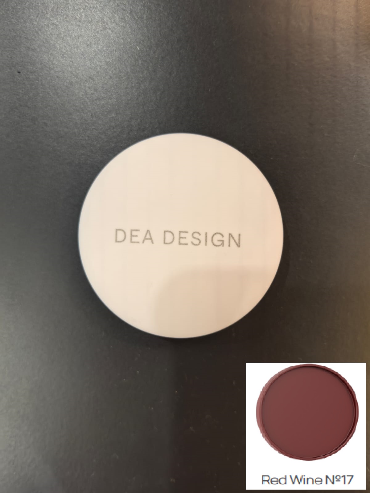 Крышка донного клапана для раковины DEA DESIGN  DD4230 17  из искусственного камня Solid Suface, цвет Red Wine №17