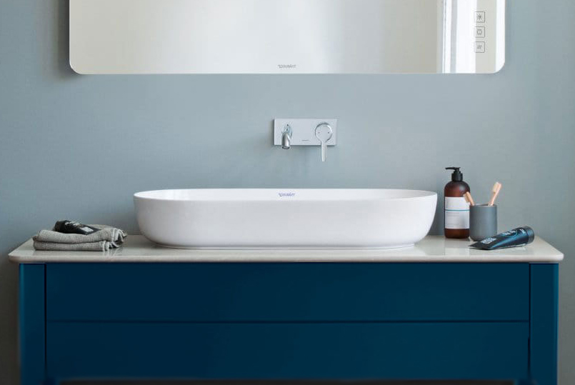 Тумба напольная под столешницу Duravit Luv LU956109898 темно-синий