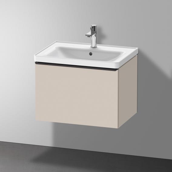 Тумба подвесная под раковину DURAVIT D-Neo DE425409191 634 мм х 452 мм, с одним выдвижным ящиком, серо-коричневый матовый
